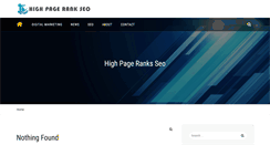 Desktop Screenshot of highpagerankseo.com